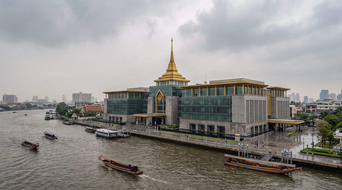 The Thai Parliament building Sappaya-Sapasathan beside the Chao Phraya river in Bangkok, where the draft remittance tax exemption for foreigners living in Thailand still awaits enactment.