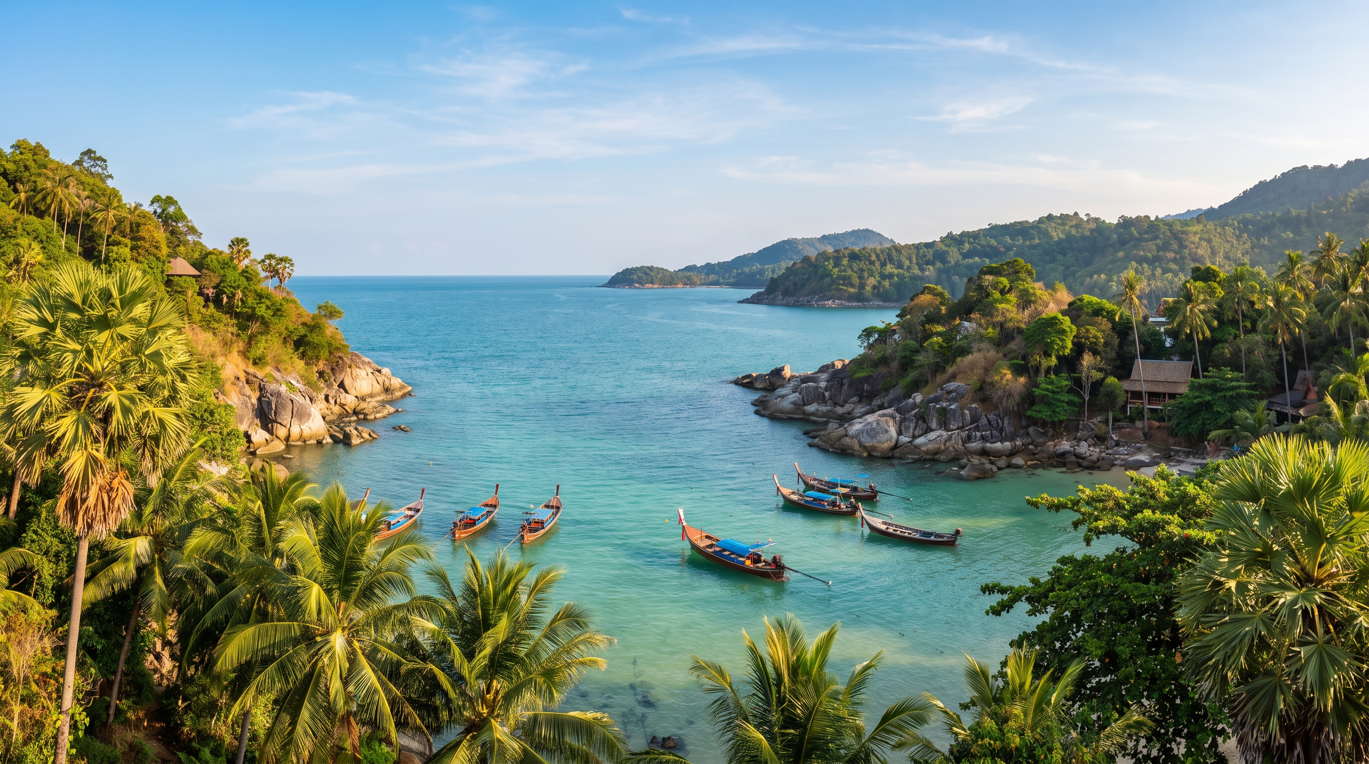 Phuket coastline, a living in Thailand hub named in this week's Interior Ministry enforcement push against work-permit gaps and overstays.